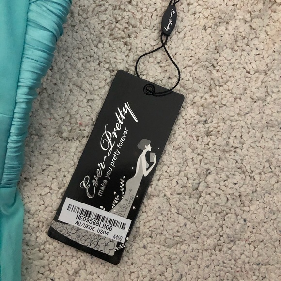 Ever Pretty Light Blue Strapless Prom Dress Size 4 - Picture 9 of 11